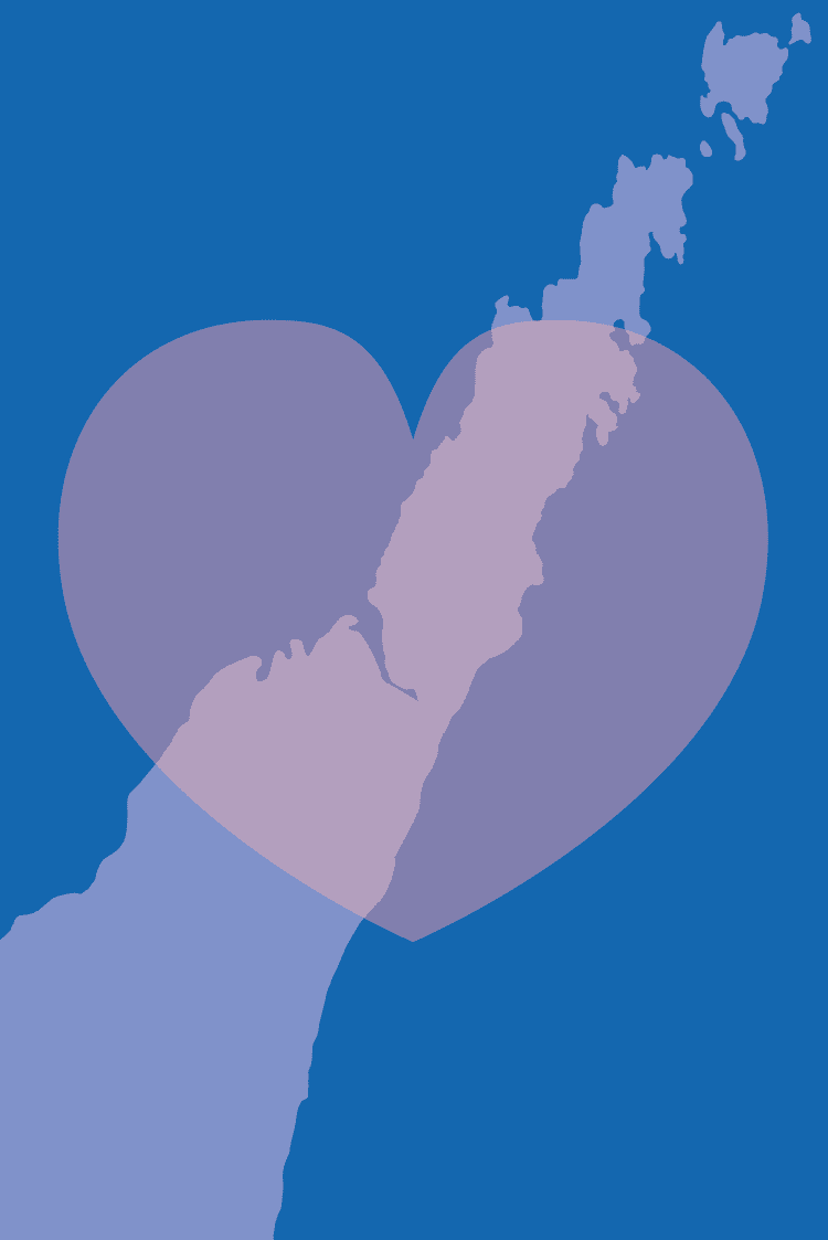 DC_heart_graphic Map of Door County peninsula